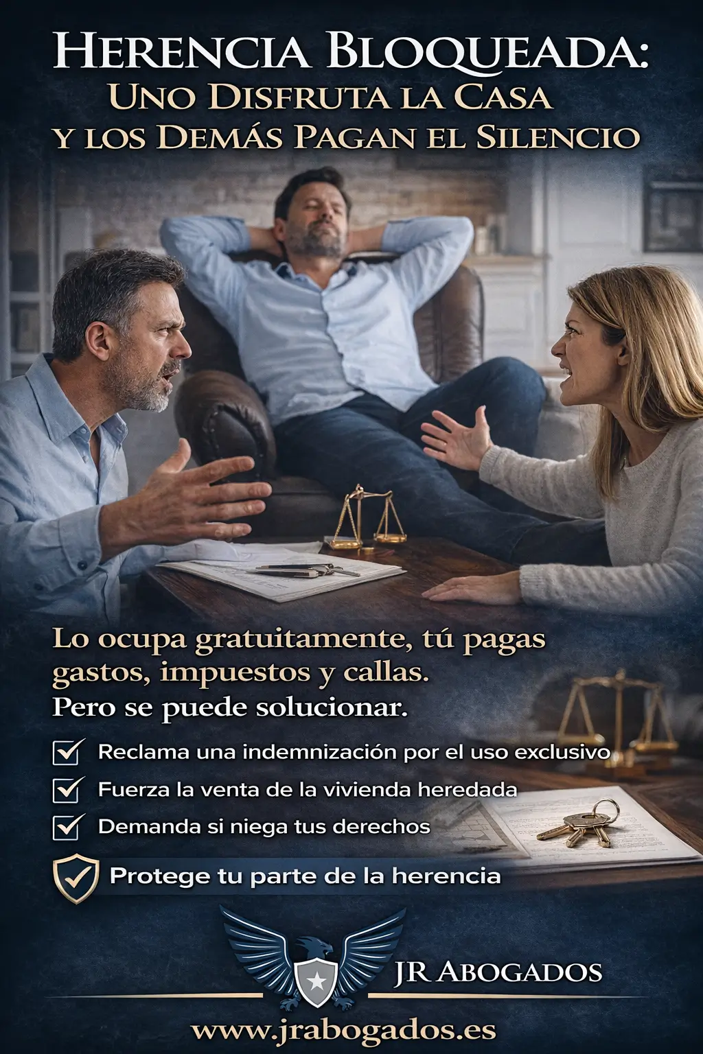 Herederos enfrentados por la casa familiar: cuándo procede exigir renta o forzar la venta